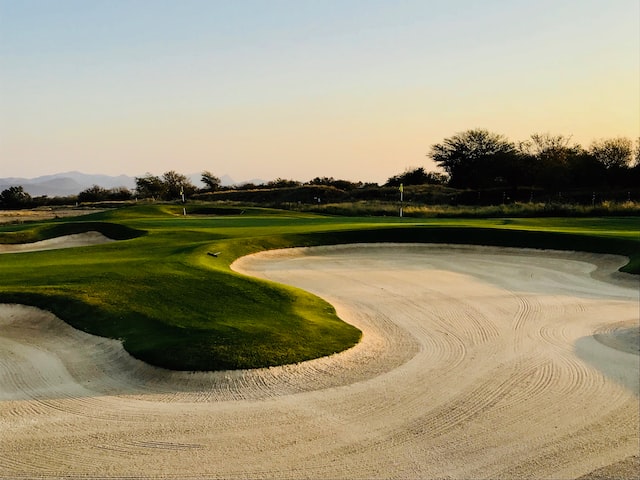 shot of golf bunkers